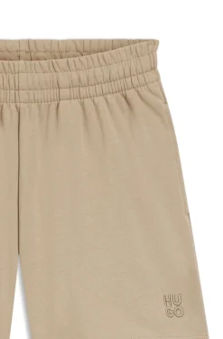 Relaxed-fit shorts in cotton terry with embroidered logo