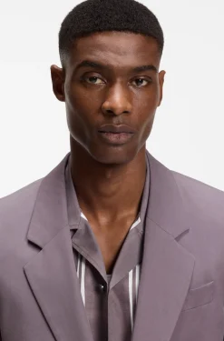 Relaxed-fit suit jacket in twill