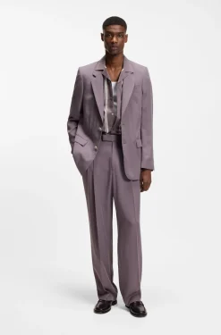 Relaxed-fit suit jacket in twill
