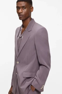 Relaxed-fit suit jacket in twill
