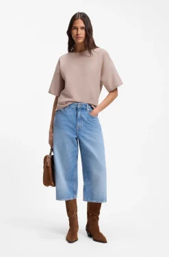 Relaxed-fit sweater in cotton and virgin wool