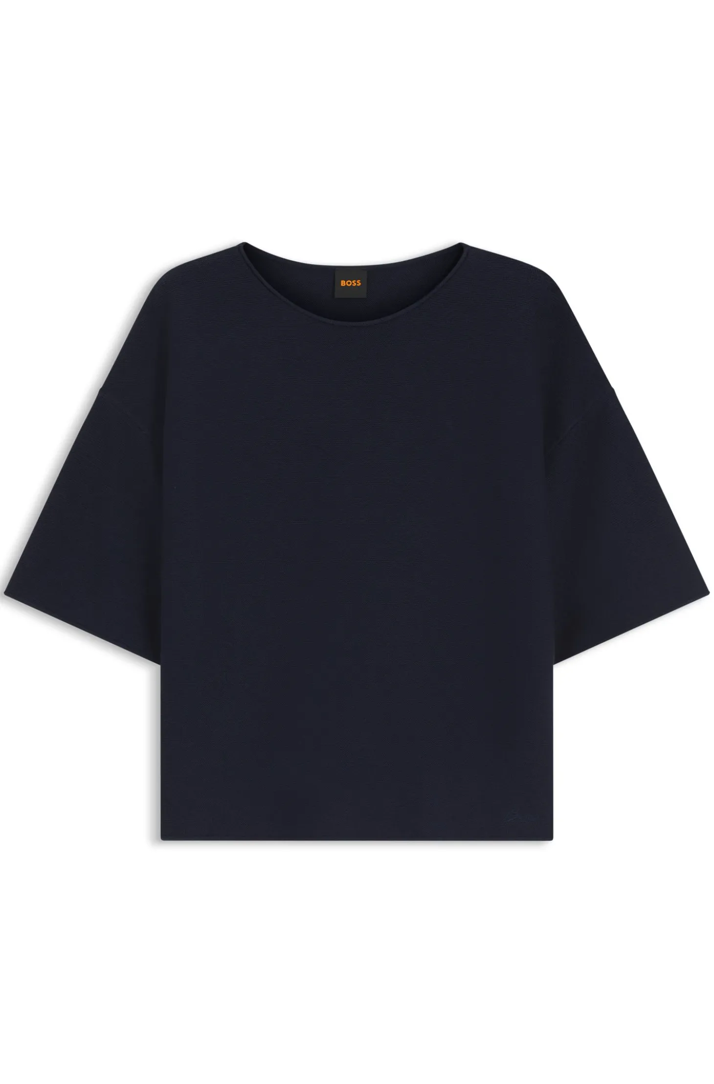 Relaxed-fit sweater in cotton and virgin wool