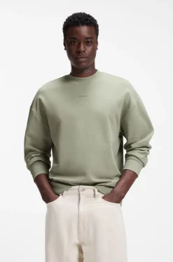 Relaxed-fit sweatshirt in cotton terry with logo detail