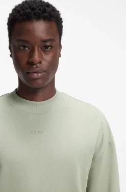 Relaxed-fit sweatshirt in cotton terry with logo detail