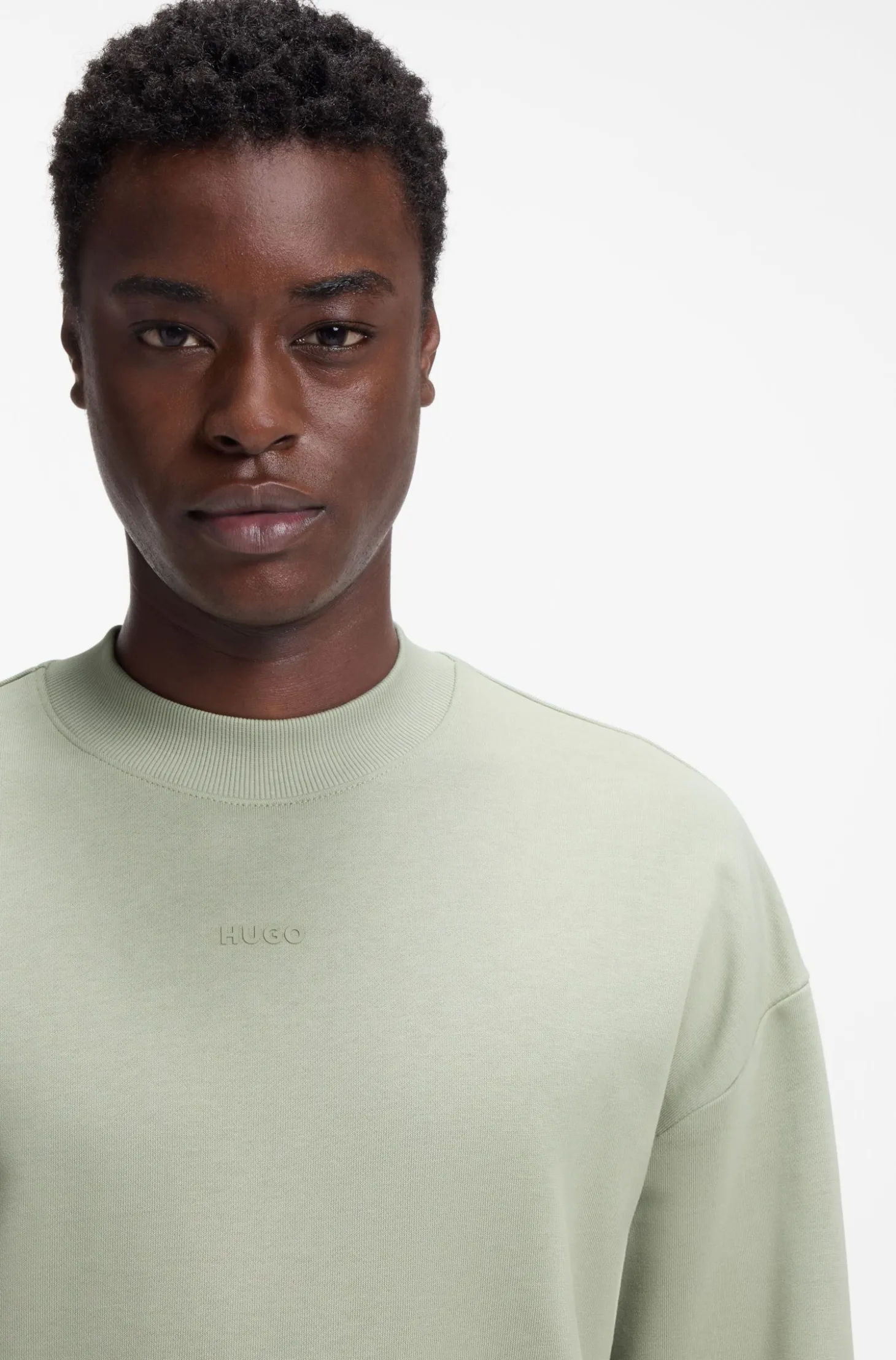 Relaxed-fit sweatshirt in cotton terry with logo detail