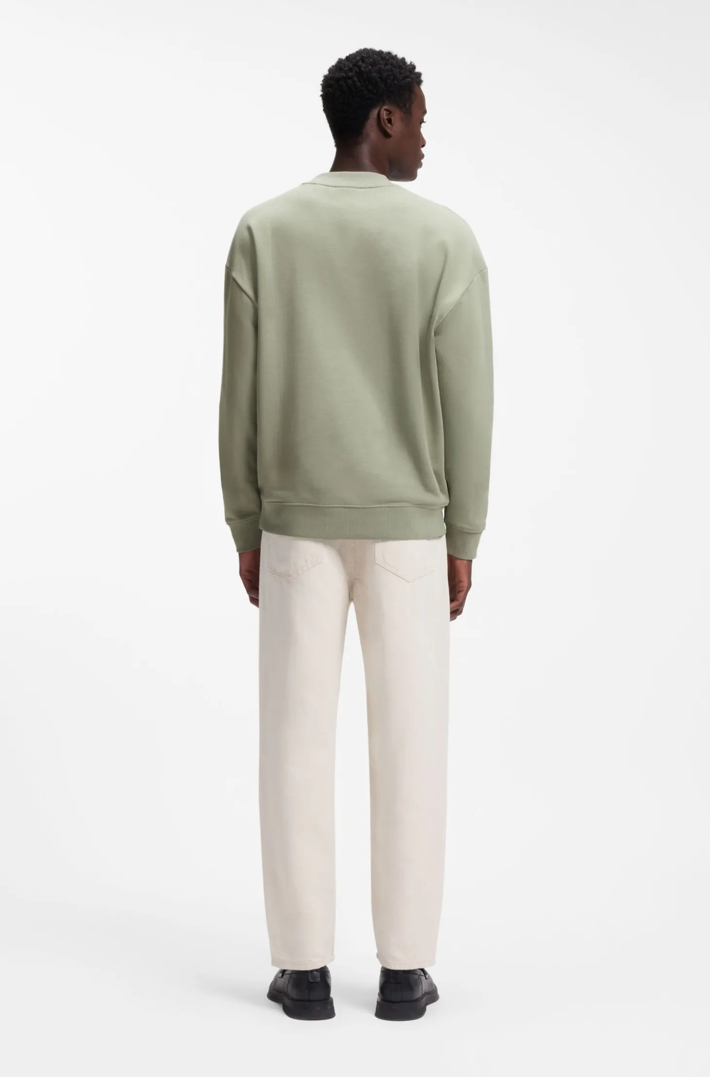 Relaxed-fit sweatshirt in cotton terry with logo detail