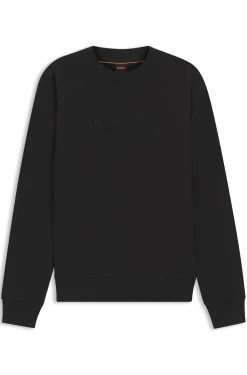 Relaxed-fit sweatshirt in cotton terry with embroidered logo