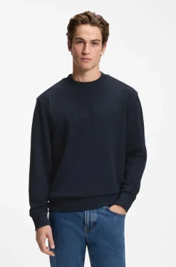 Relaxed-fit sweatshirt in cotton terry with embroidered logo