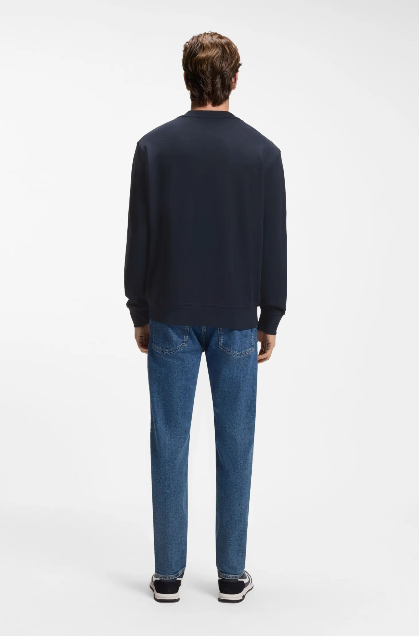 Relaxed-fit sweatshirt in cotton terry with embroidered logo