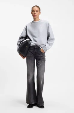 Relaxed-fit sweatshirt in cotton terry with graphic prints