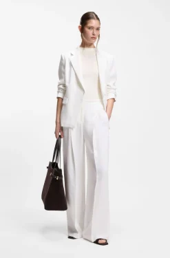 Relaxed-fit trousers in a linen blend