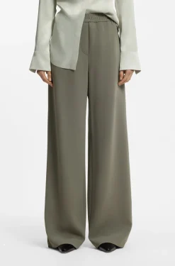 Relaxed-fit trousers in anti-static Japanese crepe