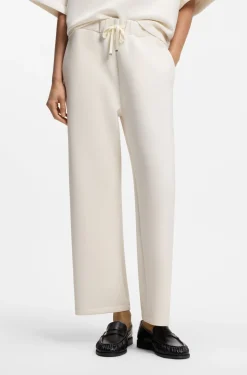 Relaxed-fit trousers in double-layer scuba jersey