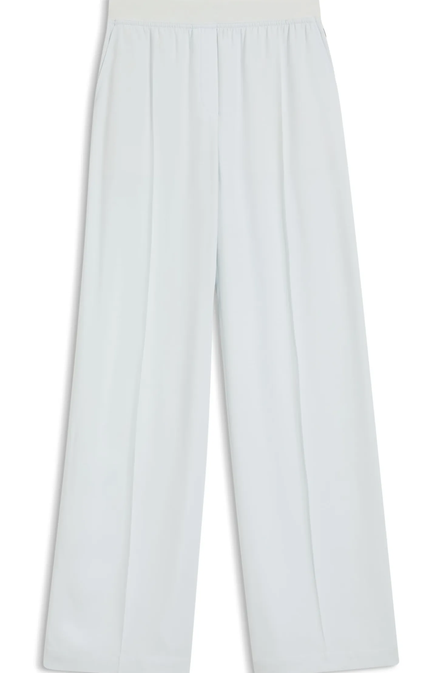 Relaxed-fit trousers in fluid crepe