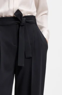 Relaxed-fit trousers in Japanese crepe