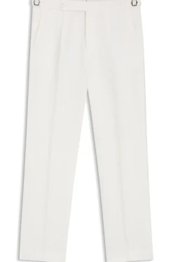 Relaxed-fit trousers in linen with front pleats