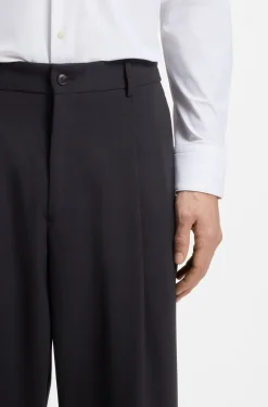 Relaxed-fit trousers in patterned virgin wool
