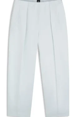 Relaxed-fit trousers in sateen with front pleats