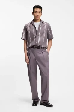 Relaxed-fit trousers in stretch cotton