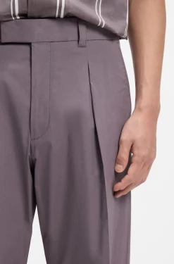 Relaxed-fit trousers in stretch cotton