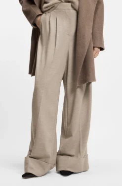 Relaxed-fit trousers in virgin wool