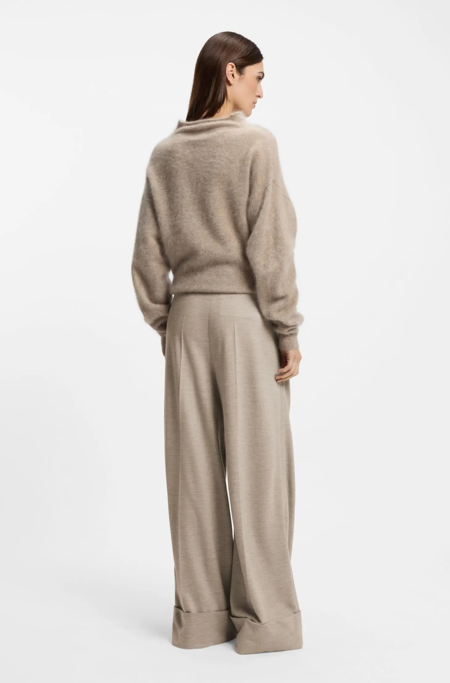 Relaxed-fit trousers in virgin wool