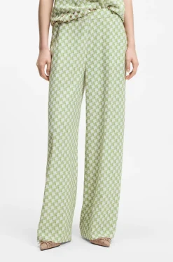 Relaxed-fit trousers with all-over print