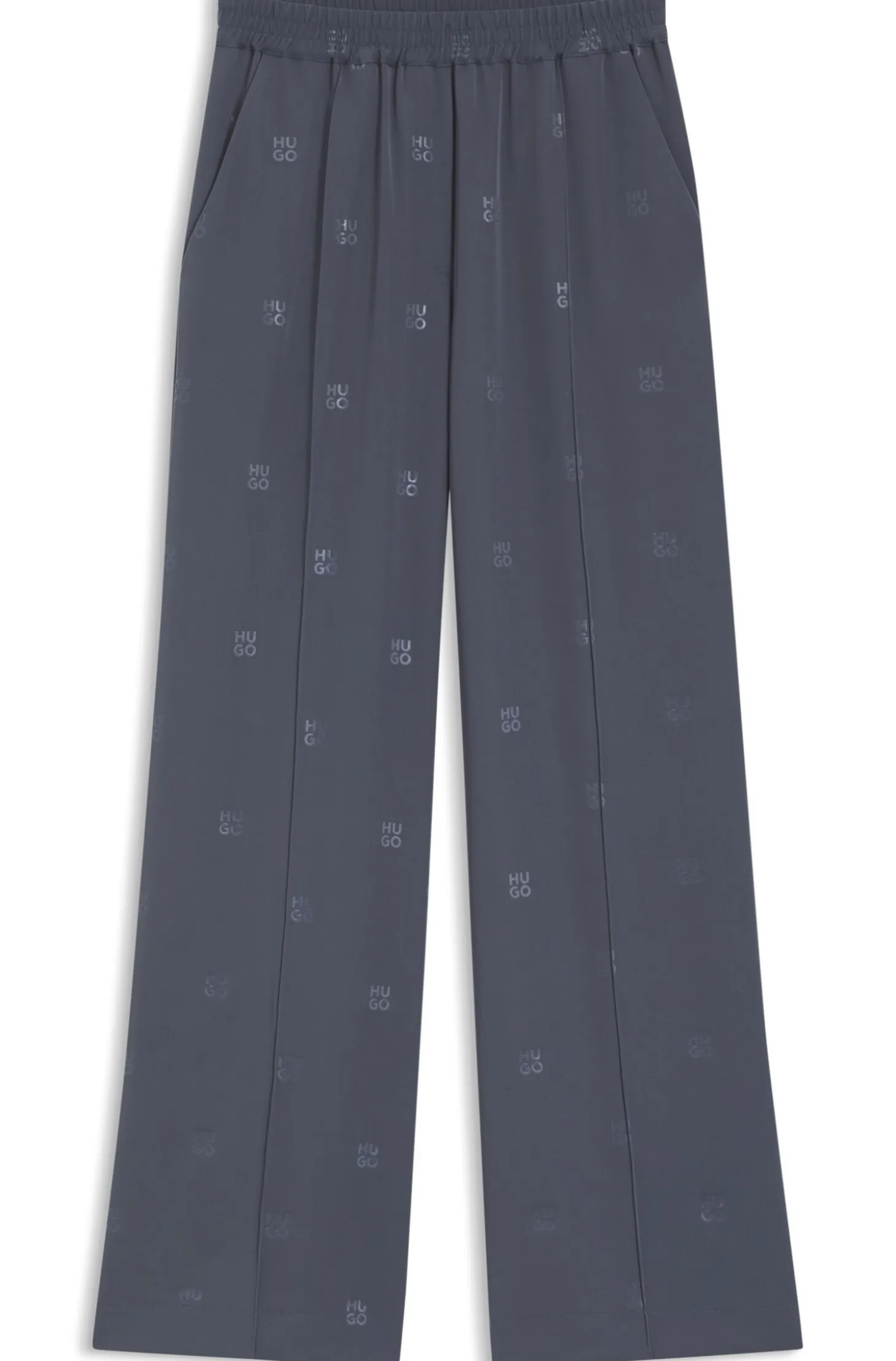 Relaxed-fit trousers with stacked logos