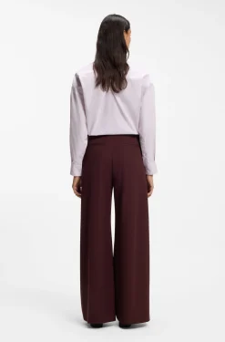 Relaxed-fit trousers with wide leg