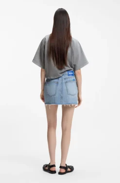 Relaxed-fit T-shirt in cotton terry with embossed logo