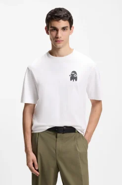 Relaxed-fit T-shirt in cotton with horror-inspired graphic