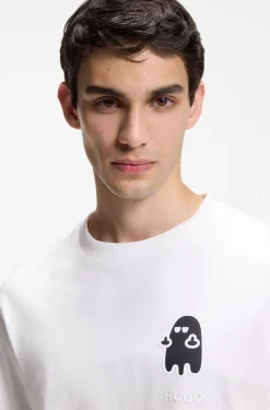 Relaxed-fit T-shirt in cotton with horror-inspired graphic