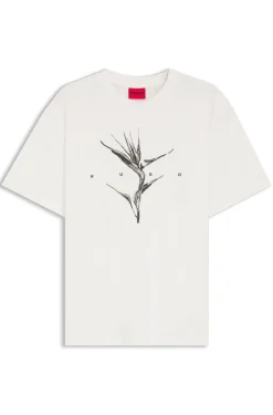 Relaxed-fit T-shirt in cotton with artwork and logo
