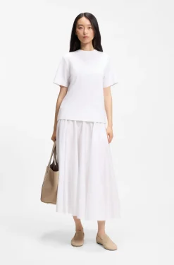 Relaxed-fit T-shirt in mercerised cotton