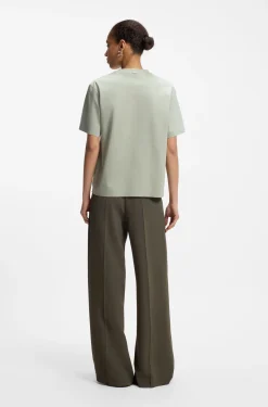 Relaxed-fit T-shirt in mercerised cotton