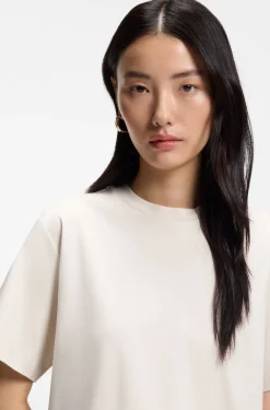 Relaxed-fit T-shirt in mercerised cotton