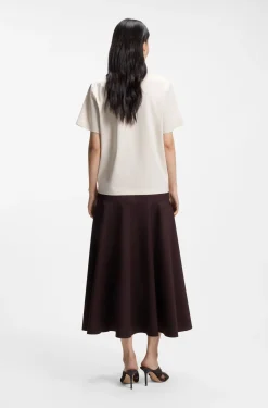 Relaxed-fit T-shirt in mercerised cotton