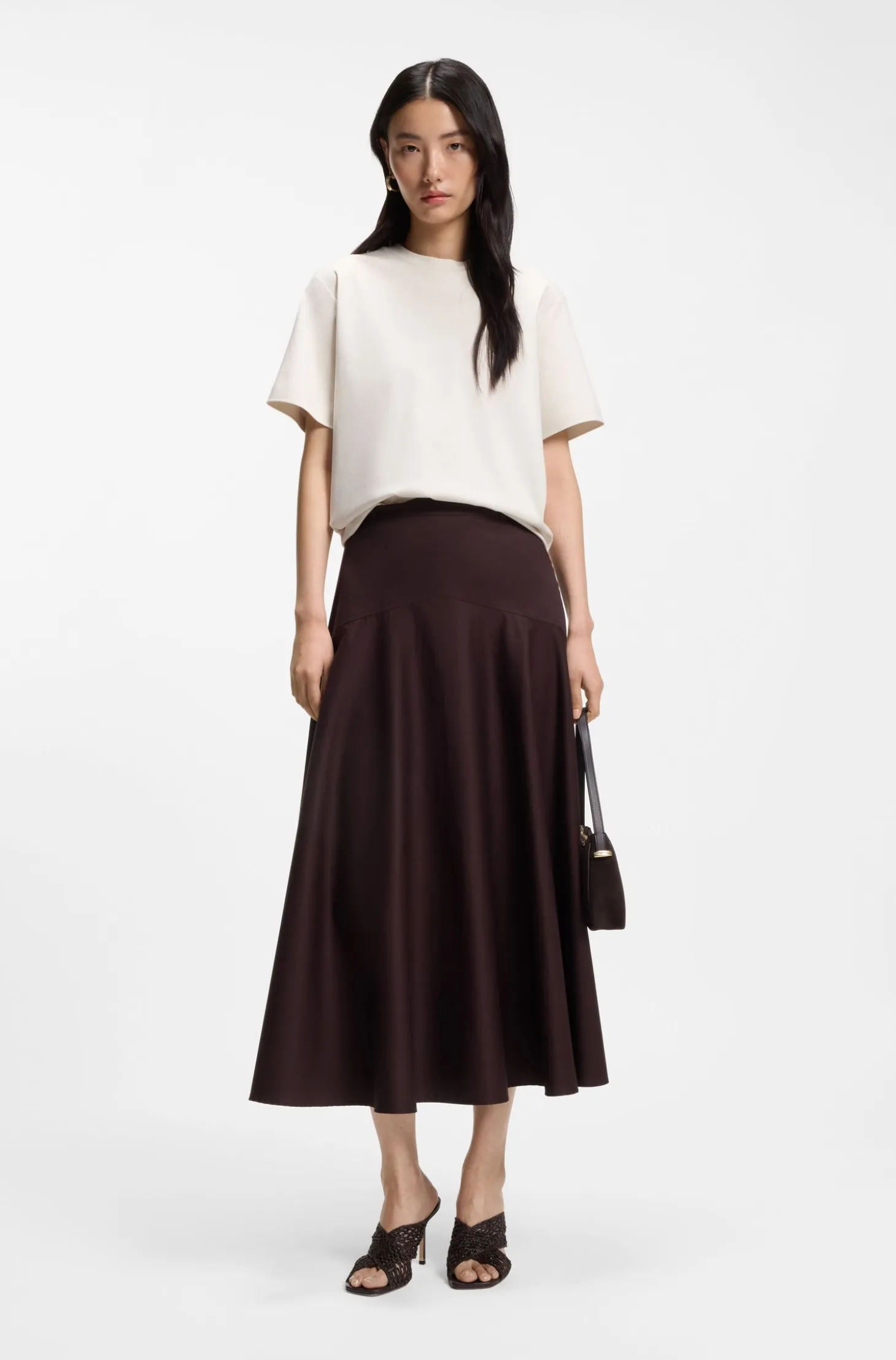 Relaxed-fit T-shirt in mercerised cotton