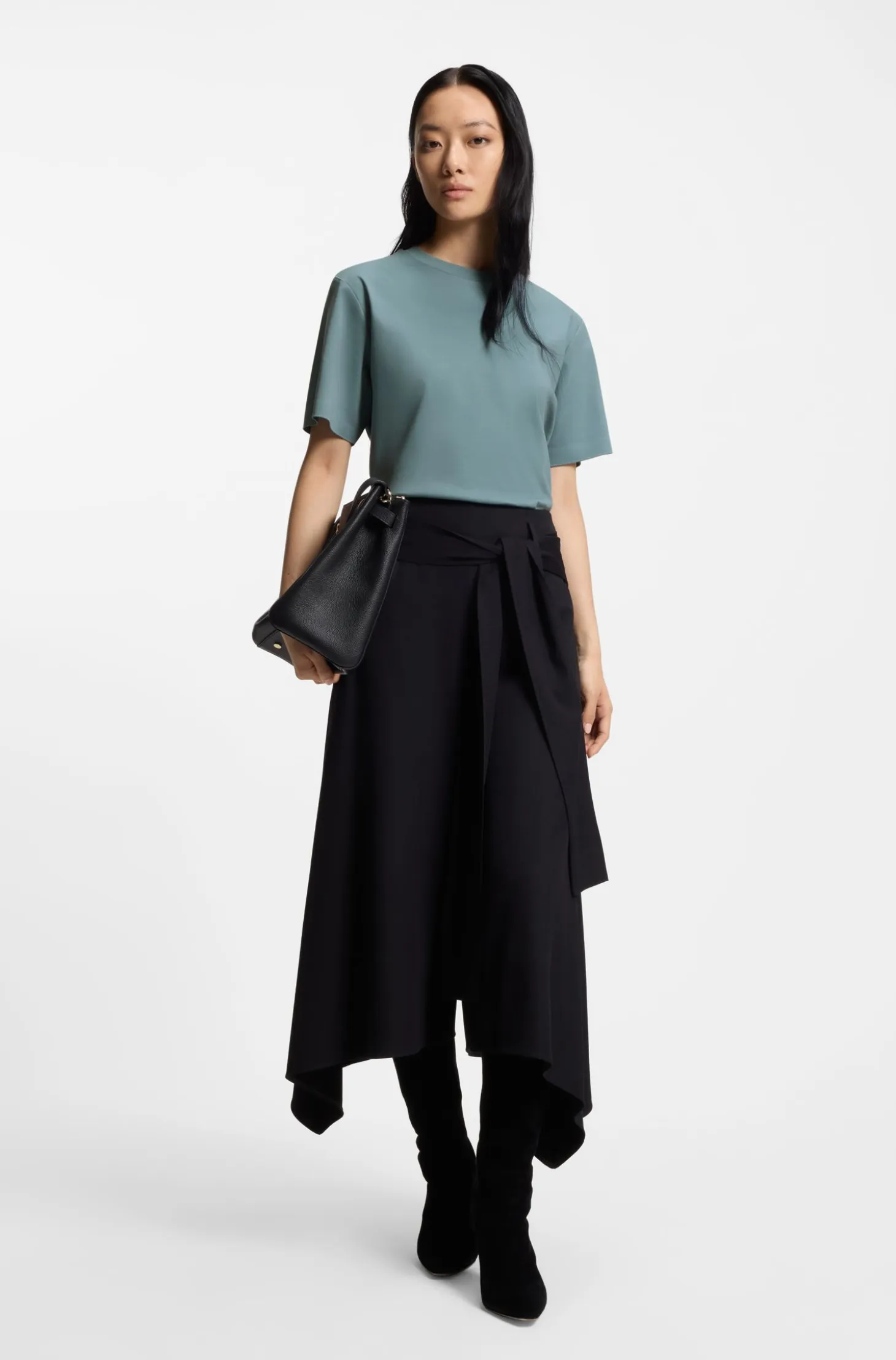 Relaxed-fit T-shirt in mercerised cotton