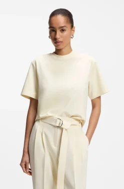 Relaxed-fit T-shirt in mercerised cotton
