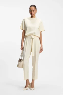 Relaxed-fit T-shirt in mercerised cotton