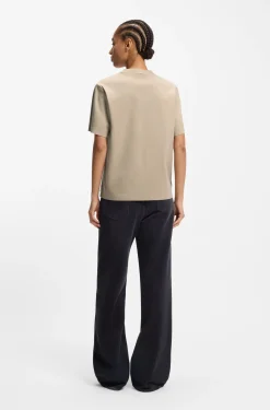 Relaxed-fit T-shirt in mercerised cotton