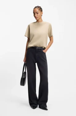 Relaxed-fit T-shirt in mercerised cotton