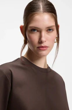 Relaxed-fit T-shirt in mercerised cotton