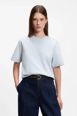 Relaxed-fit T-shirt in mercerised cotton