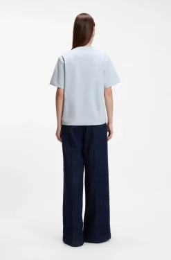 Relaxed-fit T-shirt in mercerised cotton