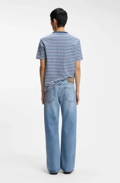 Relaxed-fit T-shirt in striped cotton jersey
