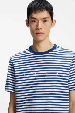Relaxed-fit T-shirt in striped cotton jersey
