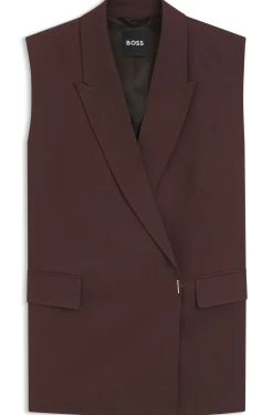 Relaxed-fit vest in a linen blend