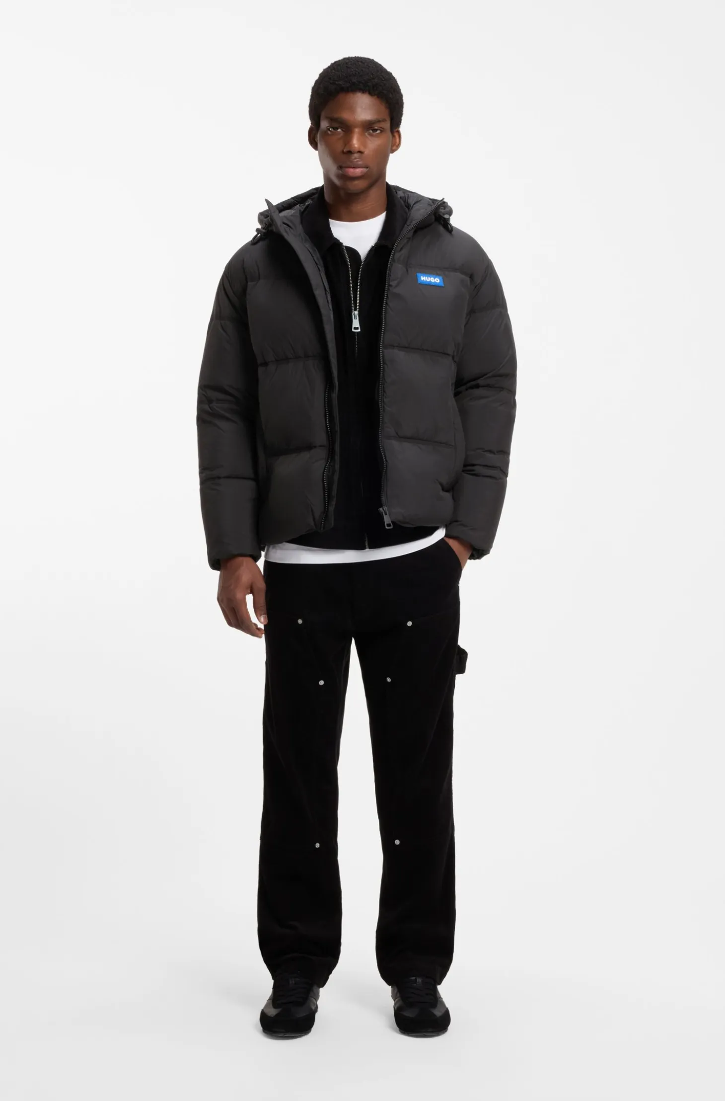 Relaxed-fit water-repellent jacket with logo badge
